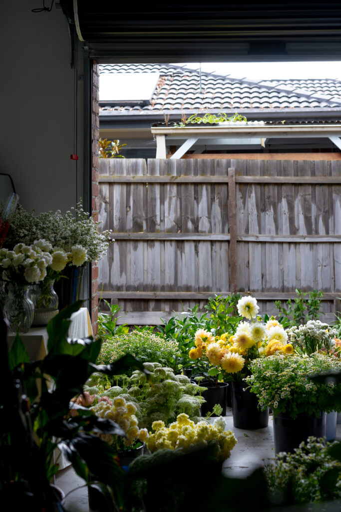 flowers in the studio