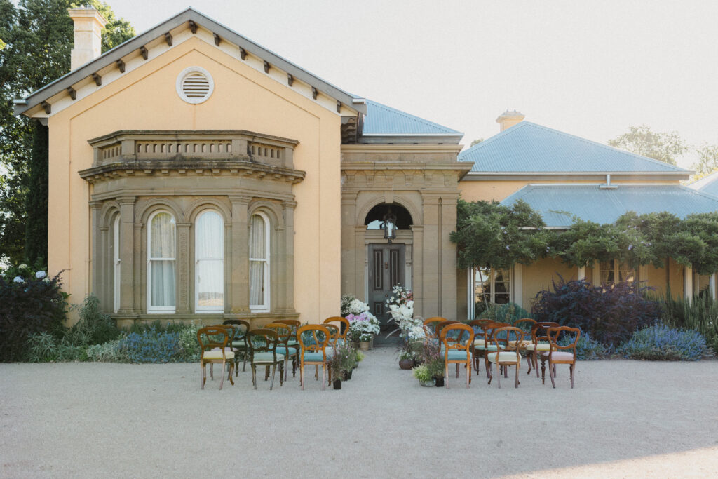 Entrance of a romantic wedding venue in Regional Victoria